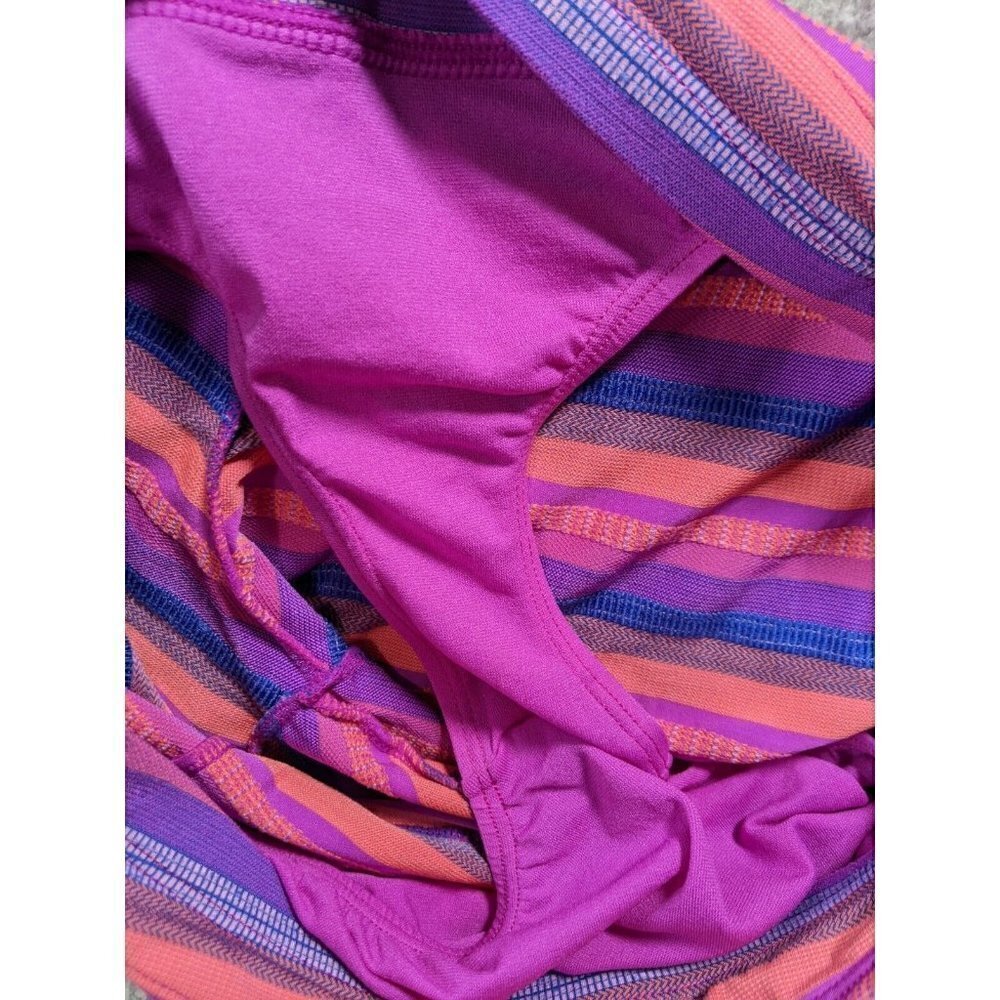 Athleta Shorts Womens Small Pink Purple Striped Athletic Running Liner Nylon - Picture 11 of 14